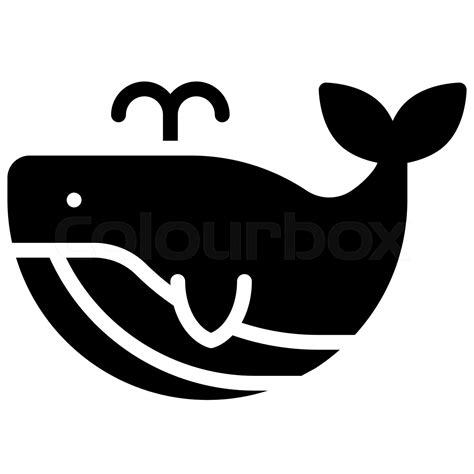 Whale icon, Summer vacation related vector | Stock vector | Colourbox