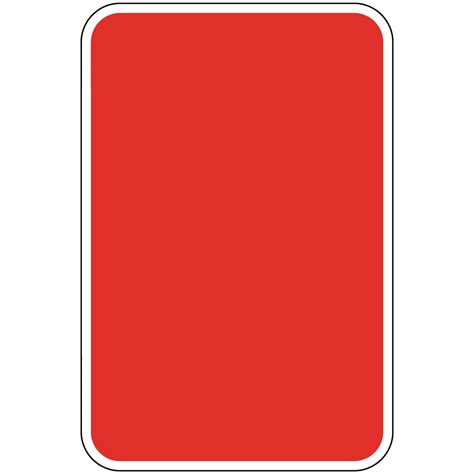 Red Blank Write-On Sign PKE-RED-BLANK Parking Blank Write-On