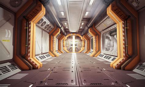 Space station bay, Evgeny Kashin | Sci fi environment, Spaceship interior, Sci fi concept art