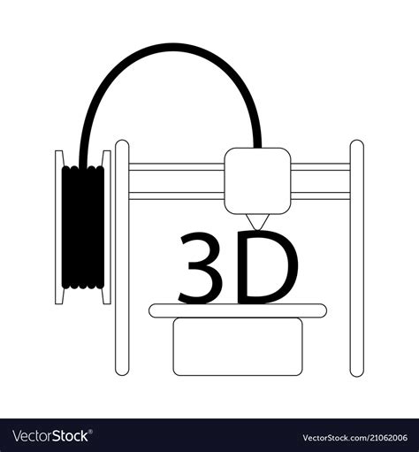 3d printing icon modern Royalty Free Vector Image