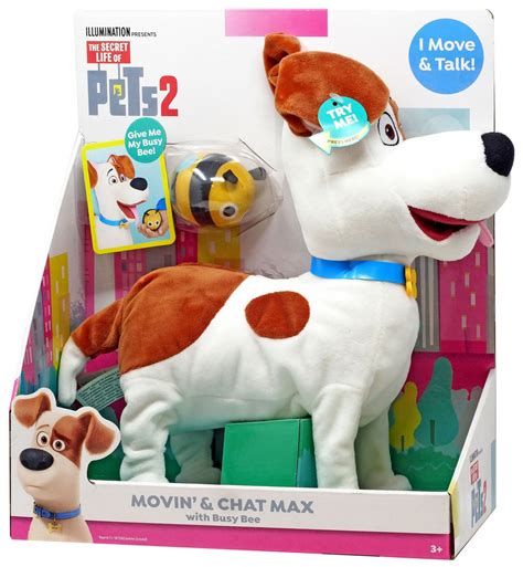 The Secret Life of Pets 2 Movin Chat Max 6 Plush Figure with Sound with Busy Bee Just Play - ToyWiz