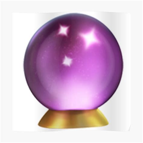 "Crystal Ball Emoji" Poster by emojiqueen | Redbubble