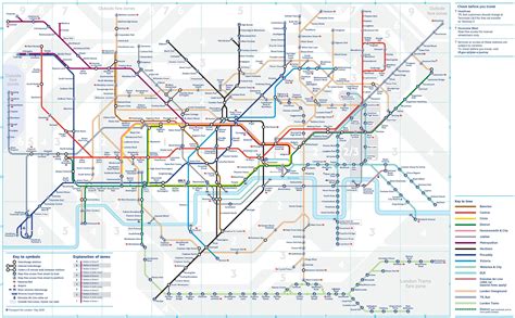 London tube map - London tube and rail map (England)