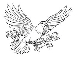 Gentle Dove Coloring Page - Coloring Page