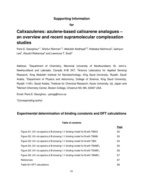 (PDF) Calixazulenes: Azulene-based calixarene analogues - An overview and recent supramolecular ...