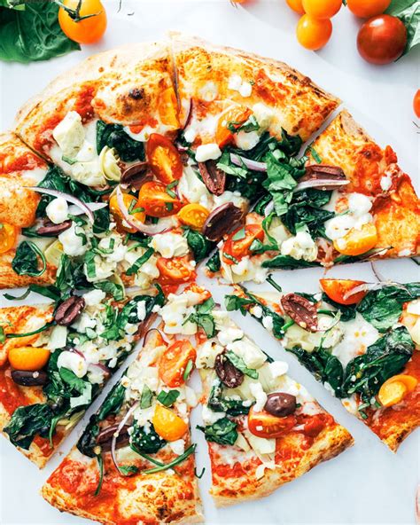 Greek Pizza with Feta – A Couple Cooks