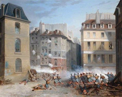 Incident of the Revolution of 1848 in Paris at the Corner of Rue St Jacques | Revolutions of ...