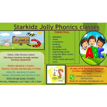 STARKIDZ JOLLY PHONICS CLASSES - PULA Pune Ladies