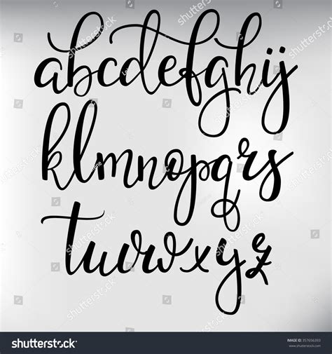 Handwritten Brush Style Modern Calligraphy Cursive Stock Vector (Royalty Free) 357656393 ...