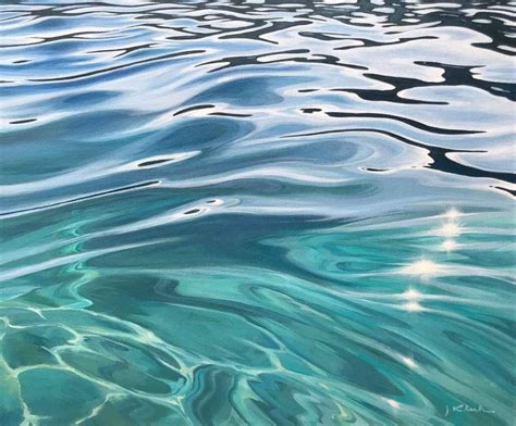 Fluid | Abstract Teal Water Art Prints Clear Ocean Water | 20x16, 30x25 ...