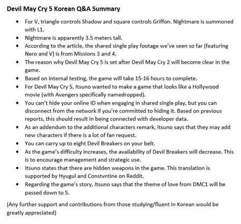 Devil May Cry 5 Korean interview info: 15+ hour campaign, more playable characters possible ...