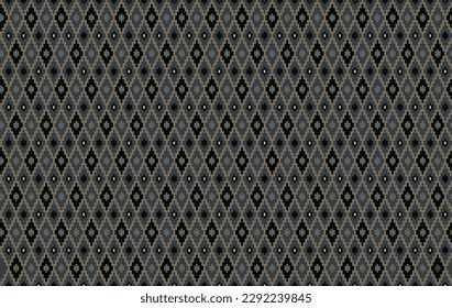 Ikat Woven Fabric Pattern Vector Illustration Stock Vector (Royalty ...