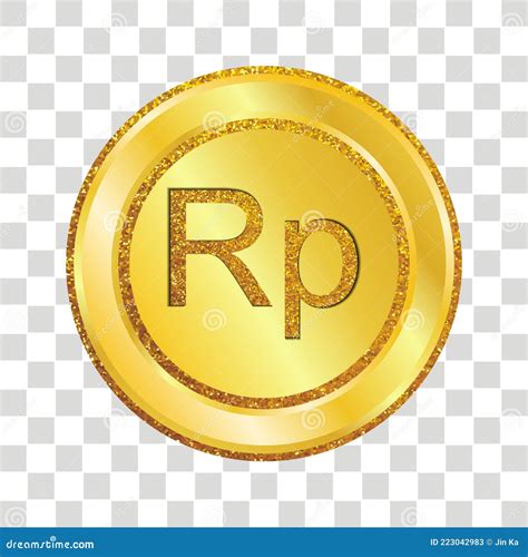 Rupiah Coin Symbol with Golden Stock Vector - Illustration of money, asian: 223042983