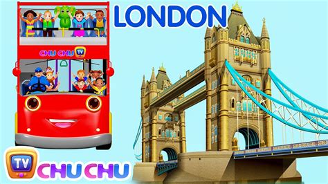 Wheels On The Bus Go Round And Round Song | London City | Popular Nursery Rhymes by ChuChu TV ...