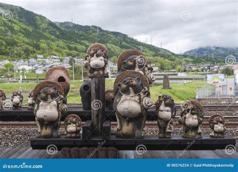 Japanese Raccoon Dog Statue In Shirakawa-go Editorial Image | CartoonDealer.com #76526352