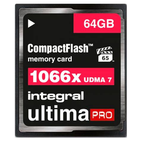 Integral CompactFlash 64GB UltimaPro 1066x Memory Card