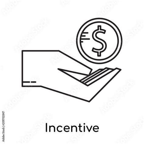 Incentive icon vector sign and symbol isolated on white background ...