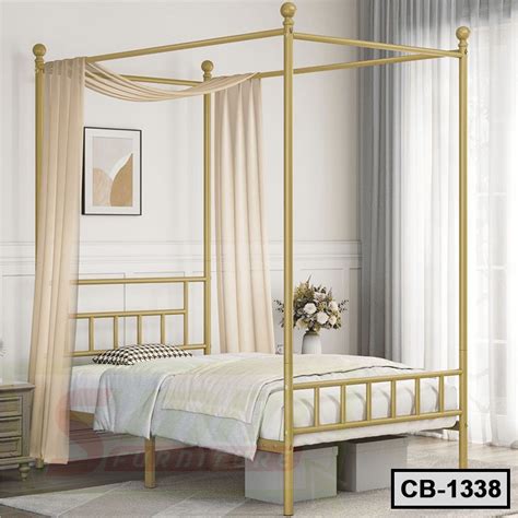 Single Metal Canopy Bed Frame (CB-1338) - SMMBDSTORE - Online Furniture ...