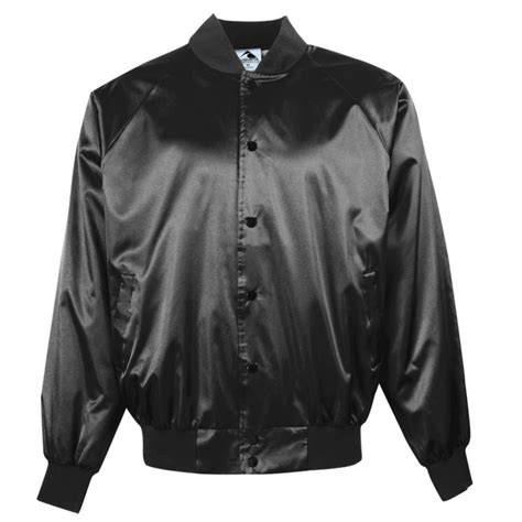 Augusta - Augusta Satin Baseball Jacket/Solid Trim 3600 Black 2Xl ...