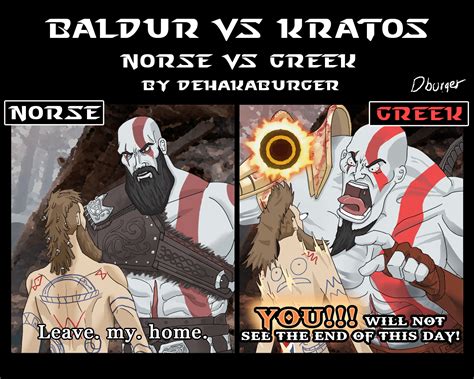 (Fanart) Norse vs Greek: Baldur vs Kratos : r/GodofWar