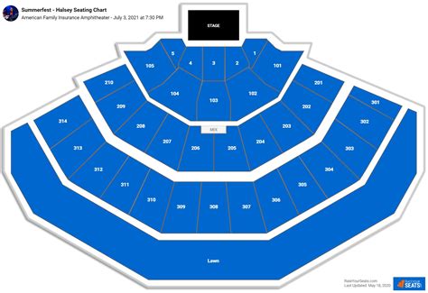 American Family Insurance Amphitheater Seating Chart - RateYourSeats.com