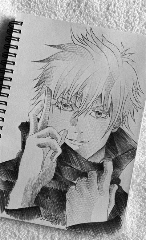 Gojo Satoru // Jujutsu Kaisen | Animation character drawings, Naruto sketch drawing, Anime sketch