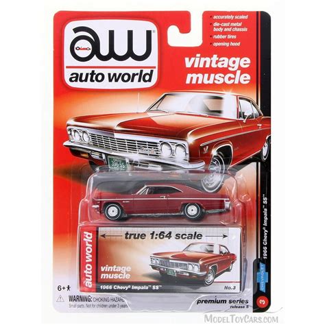 1966 Chevy Impala, Regal Red - Auto World AW64042B - 1/64 Scale Diecast ...