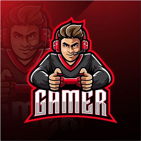 Gamer esport mascot logo design By Visink | TheHungryJPEG