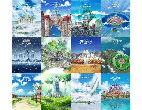 Locations & Islands Art Poster One Piece Anime - Etsy