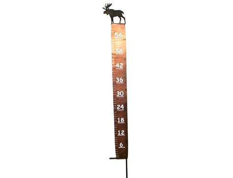 Moose Snow Gauge - Sunriver Metal Works creates custom snow gauges