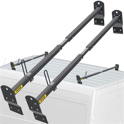 VEVOR Van Roof Ladder Rack, 2 Bars, 661 LBS Capacity, 55"-63" Adjustable Steel Roof Rack Cross ...