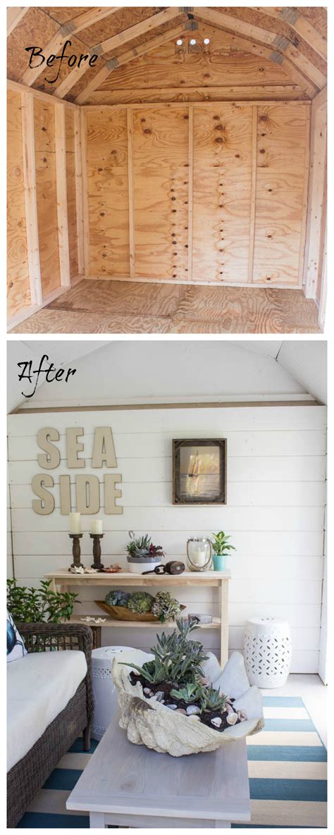 Inside She Shed Before and After - Finding Silver Pennies