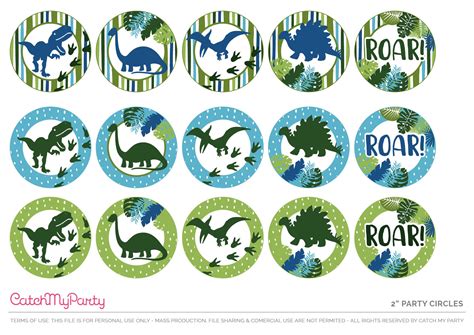 Download These Free Dinosaur Birthday Party Printables NOW! | Catch My Party