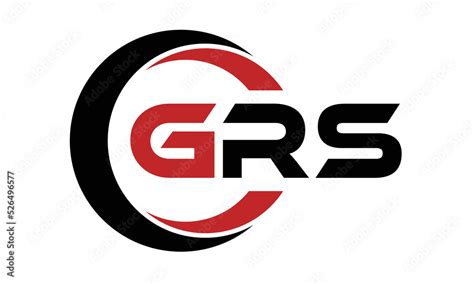 GRS three letter swoosh logo design vector template | monogram logo | abstract logo | wordmark ...