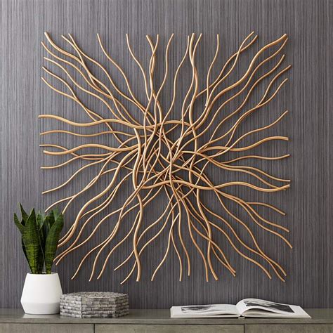 Albright Gold Metal 39 3/4" x 40" Wall Art - #9T854 | Lamps Plus | Wall art plaques, Modern ...