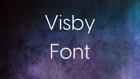 Visby Font - Download Fonts