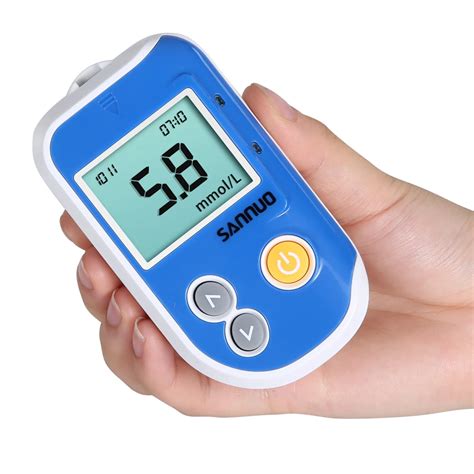 Free Code Blood Glucose Meter Sannuo GA 6 with Strips Lancets Medical ...