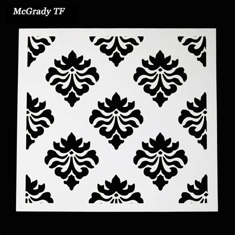 13x13cm Flower Design Cake Stencil For Wedding Cake Fondant Decorating Stencils Templates Mold ...