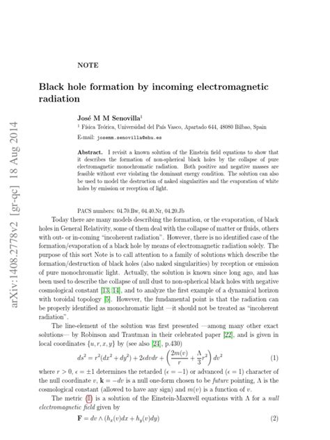 Black Hole Formation by Incoming Electromagnetic Radiation (KugelBlitz ...