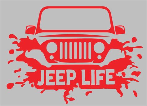 Jeep Life permanent vinyl decal for Jeep enthusiasts | Etsy