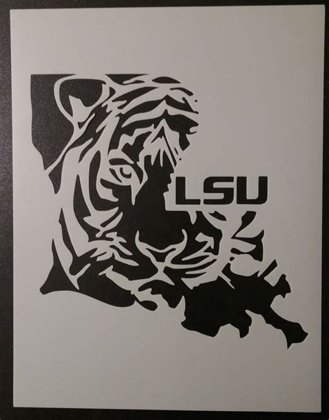 Louisiana State Shaped LSU Tigers - Stencil – My Custom Stencils