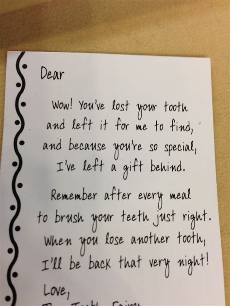 16 best Tooth Fairy Letters images on Pinterest | Tooth fairy letters ...