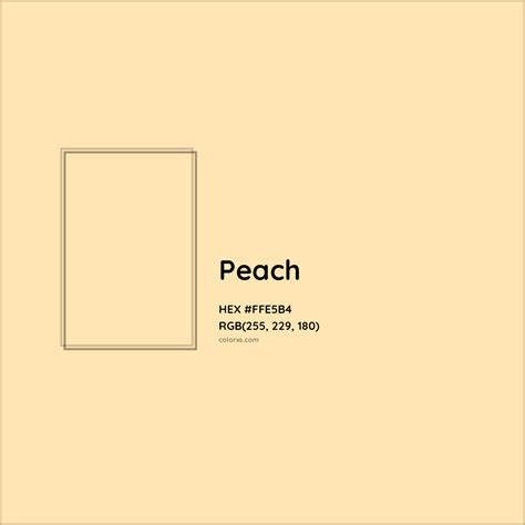 Peach Complementary or Opposite Color Name and Code (#FFE5B4) - colorxs.com