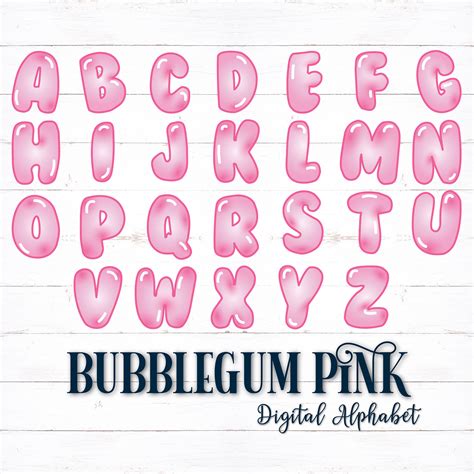 Printable Alphabet Bubble Letters