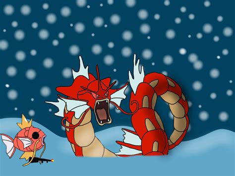 Shiny Gyarados and mega Magikarp by jomy10 on DeviantArt