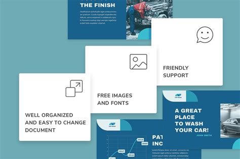 Car Wash Presentation PowerPoint template - TemplateMonster