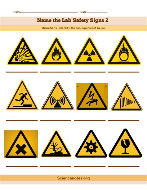 Lab Safety Signs Worksheets Science Safety Symbols Worksheet | The Best ...