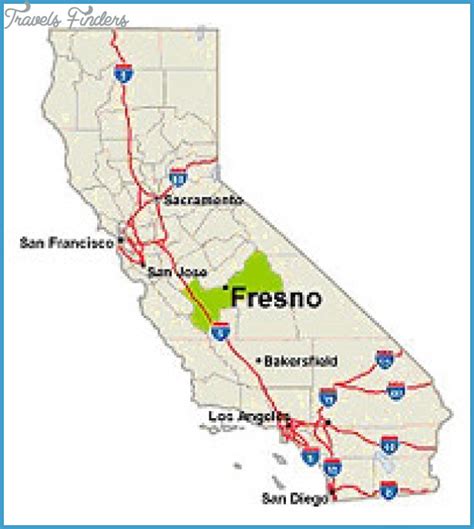 Fresno Map Tourist Attractions - TravelsFinders.Com