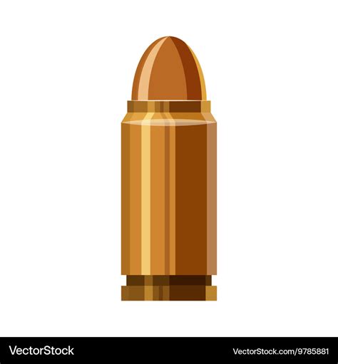 Bullet icon in cartoon style Royalty Free Vector Image