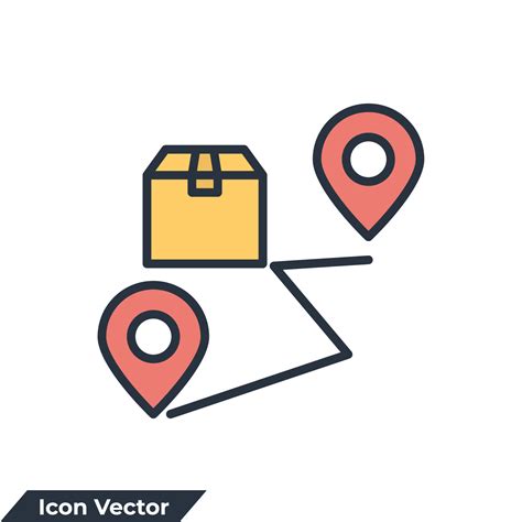 parcel tracking icon logo vector illustration. Track order symbol ...